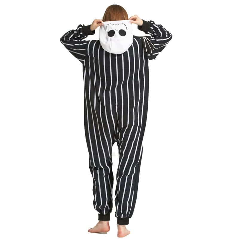 Skeleton Jack Kigurumis Women Pajama Onesie Polar Fleece Sleepwear Pyjamas Homewear Jumpstuits Men Adults Carnival Costume 5