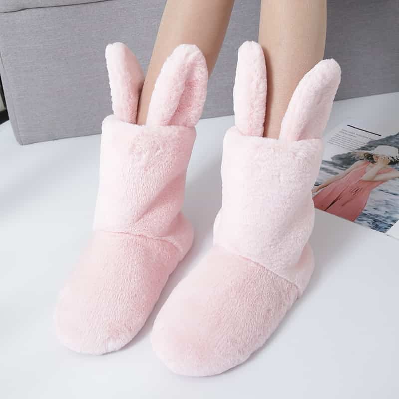 Plush Warm Boots Winter Women Pajamas cosplay Costume Shoes Rabbit Slippers Household Indoor Boots Woman Cartoon Female Shoes 1